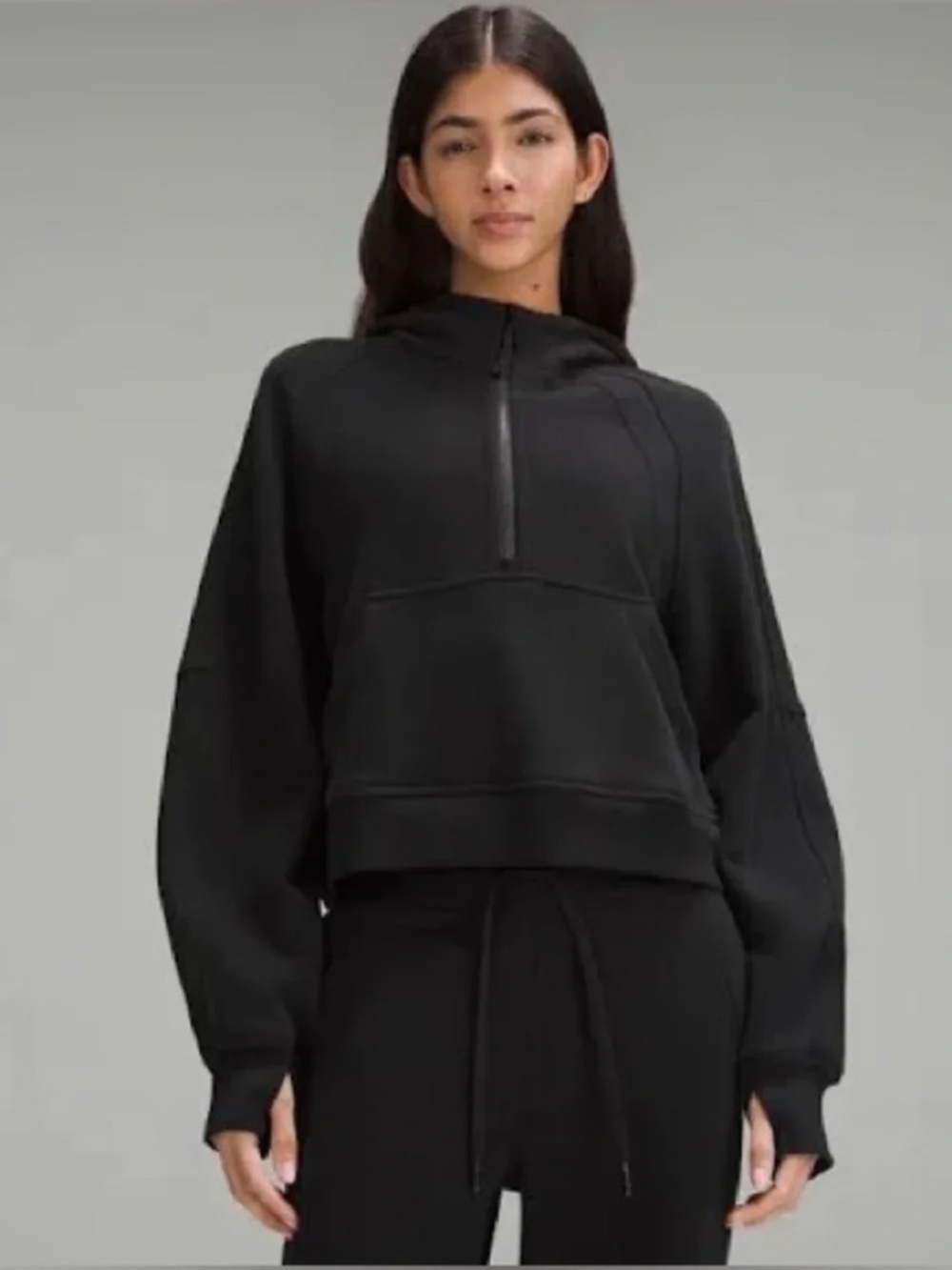 lululemon Scuba Oversized Half-Zip Hoodie Black